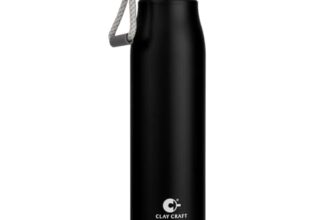 Clay Craft VACBOTT Kitkat Double Walled|18 Hours Hot and 24 Hours Cold Water Bottle Vacuum Insulated Flask Bottle|600ml, 1 Pcs, Water Bottles for School|Home|Gym|BIS Certified|1 Year Limited Warranty