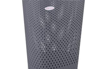 Asian Plastowares – Verona Laundry Basket with Lid | Large Size | Multi-Utility Storage Basket/Bin for Clothes, Toys, Kitchen & Household | BPA Free | Durable & Space-Saving | Dark Grey