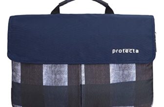 Protecta Charlie 14.1 Inch Stylish Laptop Bag for Women & Men, Ideal as Office Hand Bag or as Sling Bag Soft Velvety Interiors & Water Repellent Outer Fabric – (Distressed Checks Print)