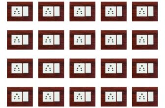 Anchor by Panasonic 65903WCH Penta Modular 3M Polycarbonate Gina Plate (Chocolate Hardwood, Pack of 20)