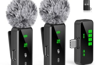 GRENARO Mic for YouTube Wireless, 3-Level Adjustable Noise Cancellation Wireless Microphone,Professional Wireless Mike for Recording, Ideal for Video Recording and Content Creators