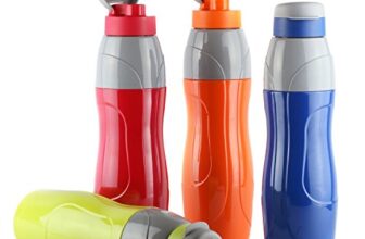 CELLO Puro Sports 600 | Plastic Water Bottle | Leak Proof & Handy and Durable | Set of 4 | 520 ml Each, Assorted