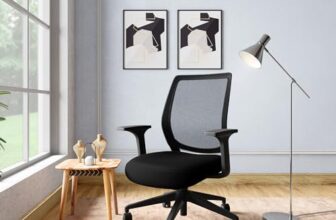 Interio by Godrej Curv Premium Mesh Wide Back Ergonomic Chair for Work from Home/Study | 1 Year Warranty | Height Adjustable Chair | Heavy Duty PP Base | DIY Installation (Black)
