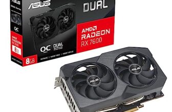 ASUS Dual Radeon™ RX 7600 V2 OC Edition 8GB GDDR6 Graphics Card (PCIe 4.0, 8GB GDDR6, HDMI 2.1, DisplayPort 1.4a, 2.5-Slot Design, Axial-tech Fans, GPU Tweak III)