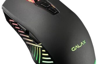 Galax Slider-03 USB Wired Gaming Mouse | 7 Programmable Buttons | Customizable RGB Lights | Ergonomic Design | 7200 DPI Gaming Grade Sensor | 1.5m Braided Cable | 16.8mn Color, Light Weight – Black