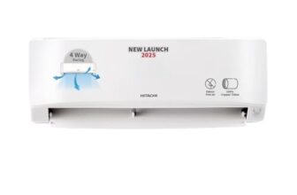 Hitachi 1.5 Ton 2 Star, New star rated, Long Air Throw Fixed Split AC (100% Copper, 4-Way Swing, Dust Filter, 3200FL RAS.B318PCAIBA1, White)