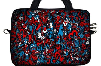 Theskinmantra Red Numbers Messenger Bag for 15.6 inch Laptop