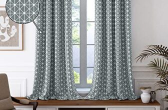Story@Home Cotton Window Curtains 5 Feet Long 2 Piece | Bohemian Cotton Curtain | Abstract Printed | Light Filtering Curtains for Living Room | (116 x 152 cm, Grey & White) | Perfect for Home Decor