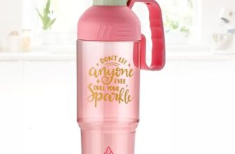 ATTRO My Cup Tumbler Plastic Water Bottle with Handle, BPA-Free, Leak-Proof, Ideal for School, Gym, Office, Travel & Daily Use – Pink- 1000ml