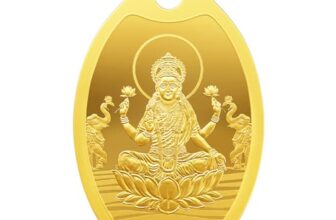 MMTC PAMP 24K 999.9 Purest Goddess Lakshmi Gold Pendant, 2 Gram gold bar & coin, LBMA Certified