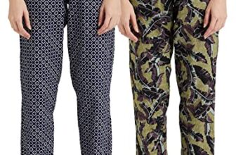Diverse Women’s Pyjama Bottom (Pack of 2) (DCWLPCMSC19L34-10_Olive/Navy_S)