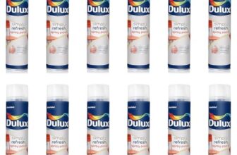 Dulux Simply Refresh Spray Paint | DIY, Quick Drying Gloss Finish for Metal, Wooden Furniture, Plastic, Walls, Cars & Bikes – 12 X 400ML (Gold)
