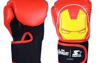 Starter Iron Man Focus Pad with Boxing Gloves by Starter-Perfect for Trainning,Foam Padding,Moulded Foam,Multi-Colour