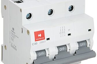 Havells DHMJCTPF080 PVC Plastic 80A TP C MCB (White), Standard