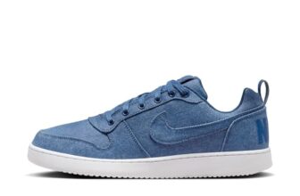 Nike Mens Court Borough Low Premium Coastal Blue/Coastal Blue-White Basketball Shoes UK 10