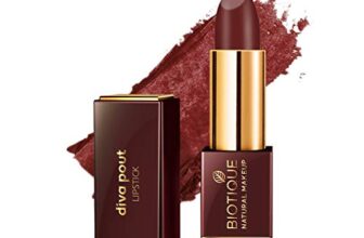 Biotique Natural Makeup Diva Pout Lipstick, Cinnabar Tease, 4g