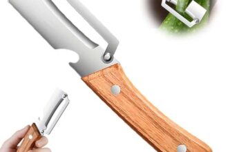 2 in 1 Vegetable Peeler Stainless Steel with Wooden Handle & Bottle Opener | Sharp Potato Peeler for Fruits & Vegetables | Multipurpose Kitchen Peeler Tool Heavy Duty