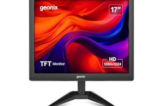 GEONIX PC Monitor (43.18 cm/17 Inch), VGA & HDMI, LED Display, 1280X1024 Resolution, 16.7M Color, 16W(Max) Power Consumption | 2 Years Warranty