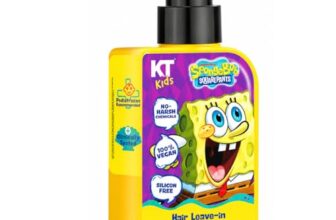 KT Kids Hair Serum for 3-12 Years | Pediatrician Approved | Rice Water & Jojoba Oil | Non-Sticky, Removes Frizz, Smooths Hair | pH Balanced & 100% Vegan | 100ml