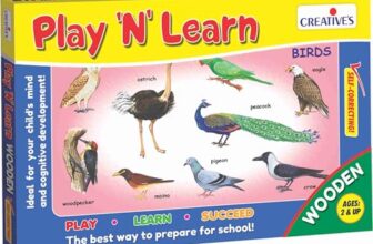 Creative’s Play ‘N’ Learn – Birds | Early Learning Puzzle | Birds Educational Wooden Puzzle Game | Wood Puzzle | Wooden Toy for Kids 2 & Up