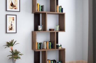 Nilkamal Checkers Neo 4 Tier Engineered Wood Open Book Shelf|1 Year Warranty |Book Cabinet, Book Storage|for Living Room, Office, Library|Walnut
