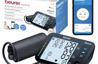 Beurer Bm 54 Fully Automatic Upper Arm Blood Pressure Monitor With Universal Cuff Up To 44 Cm,Risk Indicator,Xl Display,Pulse Measurement,Bluetooth (Bm54),Black (Pack Of 1) (655.12)