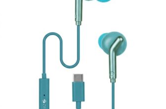 ZEBRONICS Type-C Wired Earphones, in-Line MIC, Deep Bass, 1.2m Cable, 10mm Neodymium Driver, Light Weight, in-Ear Design, Compatible with Mobile, Tablet, Laptop (Bro C, Green)