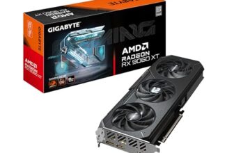GIGABYTE Radeon RX 9060 XT Gaming OC 8G Graphics Card, PCIe 5.0, 8GB GDDR6, GV-R9060XTGAMING OC-8GD Video Card
