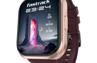 Fastrack Limitless Fs1+ Smartwatch| 2.01″ Ultravu Display|950 Nits Brightness|Singlesync Bt Calling|Nitro Fast Charging|110+ Sports Modes|200+ Watchfaces|Upto 7 Day Battery – Rose Gold