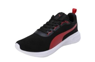 Puma Mens Flowfurl Knit Black/Red Running Shoe – 10 UK (31060901)