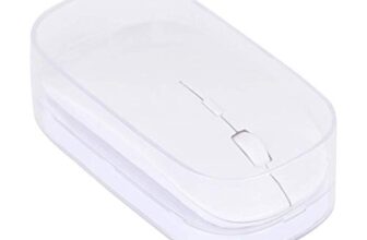BigPlayer Slim Optical Mouse Compatible for Computer, Desktop, PC (White)- Blue