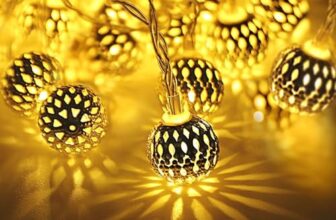 XERGY Plastic Moroccan Ball Led String Fairy Lights Outdoor And Indoor For Home Decoration Light, Diwali Lights & Christmas Party (Warm White,Corded Electric), 2 Meters
