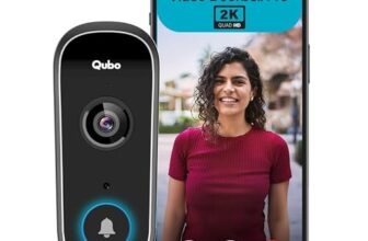 Qubo Smart WiFi Video Doorbell from Hero Group | Instant Phone Visitor Video Call | Intruder Alarm System | 1080P FHD Camera | 2-Way Talk | Alexa & OK Google | Plug and Play AC Chime | Made in India