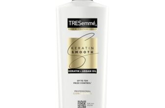 TRESemmé Keratin Smooth Anti Frizz Conditioner 335ml | 72H Frizz Control with Keratin Protein & Argan Oil | Paraben Free Hair Conditioner for Dry Frizzy Hair