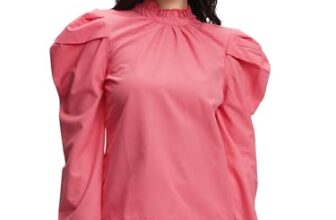 Tokyo Talkies Women’s High Neck Puff Sleeves Top | Tops for Woman | Women Tops | Stylish Top