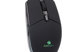 ZEBRONICS WAR M, Wired Gaming Mouse with 6 Buttons, High Precision Sensor, up to 4200 DPI, Gold Plated USB Interface, Breathing LED, 1.8m Braided Cable