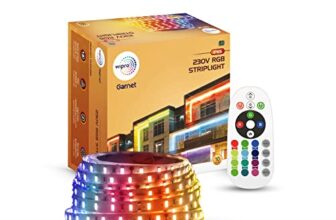 wipro 10 Meters RGB Led Strip Light|60 LEDs/Mtr|24 Keys Ir Remote Controlled RGB Color Changing Light | Ip65-Waterproof | Plug & Play Rope Light for Outdoor & Indoor Decoration | Pack of 1,Multicolor