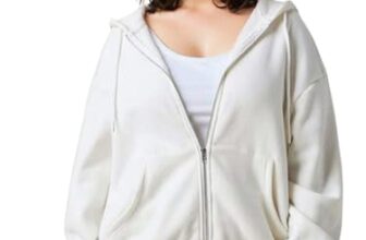 KOTTY Women’s Plus Size Casual Hoodie Sweatshirt(White,4XL)