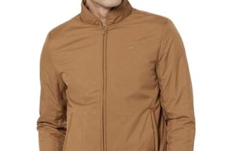 Qube By Fort Collins Men’s Regular Fit Lightweight Winter Jacket – Textured Fabric, Warm & Stylish Outerwear