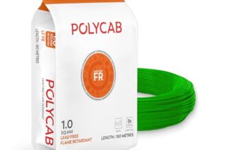 Polycab LF FR 180M coil | 1 SQ MM | Flame Retardant technology | Lead free insulation | 99.97% high purity copper | Rodent protection | RoHS & REACH complaint (Green)
