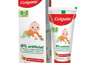 Colgate Toothpaste For Kids Cavity Protection (0-2 Years), Natural Fruit Flavour Tooth Paste, Sls & Fluoride Free – 70G Tube