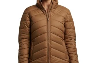 FYLTR Women’s Puffer Solid Color Standard Length Jacket | Winter Stylish Jackets for Women | Waterproof | Lightweight | High-Neck | coffee | M