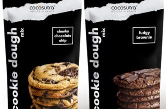 Cocosutra Cookie Dough Mix Combo Pack | Chunky Chocolate Chip 220g & Fudgy Brownie 220g | with natural ingredients | 3 Easy Steps for Perfect Cookies – Whisk, Scoop & Bake | Instant Baking Mix | 440 g