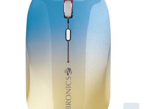 ZEBRONICS Poise Rechargeable Wireless Mouse, Dual Mode (2.4GHz + BT), Upto 1600 DPI, Silent Operation, 4 Buttons, Comfortable & Ergonomic, for Mac | Laptop | Computer (Gradient Blue)