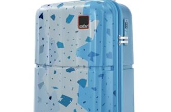 Safari Tazzo 8 Wheels 55cm Cabin Size Trolley Bag, Hard Case Polycarbonate, 360º Wheeling Small Carry-on Luggage, Suitcase for Travel, Trolley Bags for Travel, Printed
