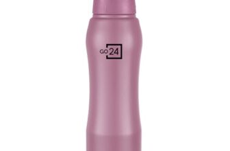 Go24 pexpo Belly ISI Certified Stainless Steel Water Bottle – 750ml, with Straw Lid Sipper Cap | Single Wall Fridge Bottle | For Home, Office, Gym, School, Yoga & Trek – Rosy Brown