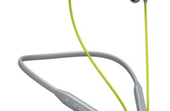 Kratos N4 Grey with Green Bluetooth Neckband with 52H Playtime, Deep Bass, Stereo Sound, HD Calls, Magnetic Earbuds, Type-C Fast Charging, Rich Audio, Hollow Switch for Comfort & Style