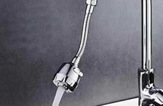 Styxon Sink Faucet Sprayer Attachment 360 Rotatable Kitchen Tap Extender Head Replacement Anti-Splash Faucet Nozzle Head with Hose and Universal Connector, 2 Mode, 19 X 4.9 X 2.2 CM, Silver