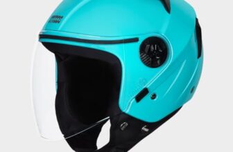 STUDDS Vogue ISI Certified Open Face Motorcycle Helmet for Men and Women with Clear Visor