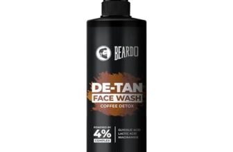 BEARDO DeTan Face Wash for Men, 200ml | Glycolic Acid,Niacinamide & Coffee | Helps to Reduce Tan,Reduce Dark Sports & Pigmentation | Exfoliates & Hydrates for Smooth & Oil Free Skin